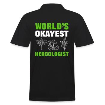 Worlds Okayest Herbologist Herbology Plants - Männer Poloshirt - Schwarz - Hinten - Kai (181cm)