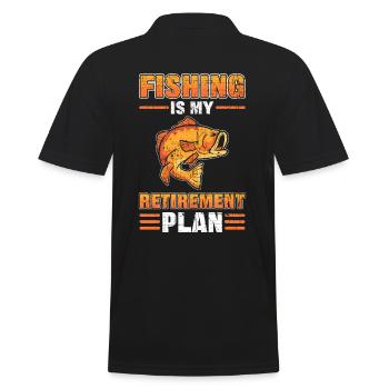 Fishing Is My Retirement Plan Fish Hunting - Men's Polo Shirt - black - Back - Kai (181cm)