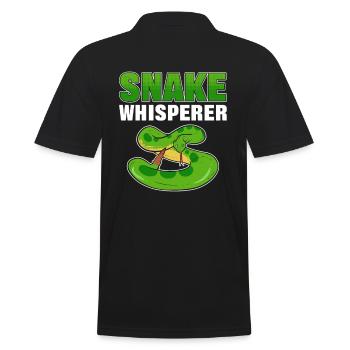 Snake Whisperer Snake Owner - Men's Polo Shirt - black - Back - Kai (181cm)