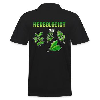 Herbologist Herbology Plants - Männer Poloshirt - Schwarz - Hinten - Kai (181cm)