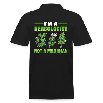 Je suis un herbologiste, pas un magicien Herboristerie Plantes - Polo Homme - noir - Dos - Kai (181cm)