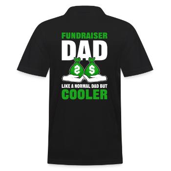 Fundraiser Dad. Like A Normal Dad But Cooler - Men's Polo Shirt - black - Back - Kai (181cm)
