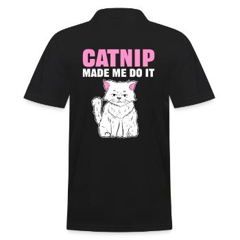 L’herbe à chat m’a fait le faire Cat Nip - Polo Homme - noir - Dos - Kai (181cm)