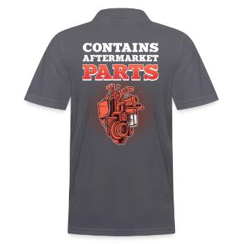 Contains Aftermarket Parts Heart Surgery - Men's Polo Shirt - charcoal grey - Back - Nico (186cm)