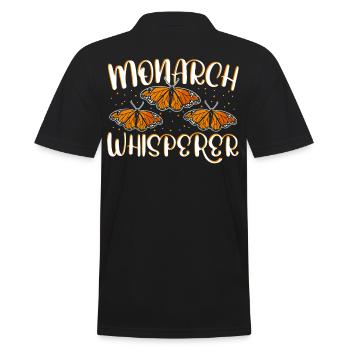 Monarch Schmetterling Schmetterlinge Pflanzung Tie - Männer Poloshirt - Schwarz - Hinten - Kai (181cm)