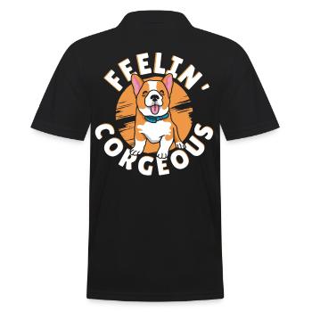 Corgi Chien Corgis Gallois-Corgi Animaux Sweet-Corgi We - Polo Homme - noir - Dos - Kai (181cm)