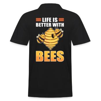 Apiculture Apiculture Abeille Abeille Abeille Ruche Abeille - Polo Homme - noir - Dos - Kai (181cm)