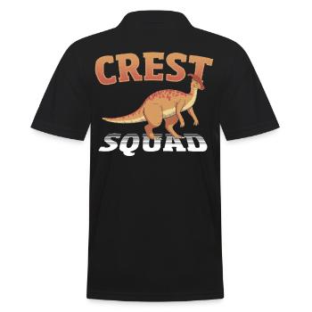 Parasaurolophus Parasaurolophus Parasaurolophus-Re - Männer Poloshirt - Schwarz - Hinten - Kai (181cm)