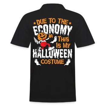Due to the Economy This Is My Halloween Costume - Men's Polo Shirt - black - Back - Kai (181cm)