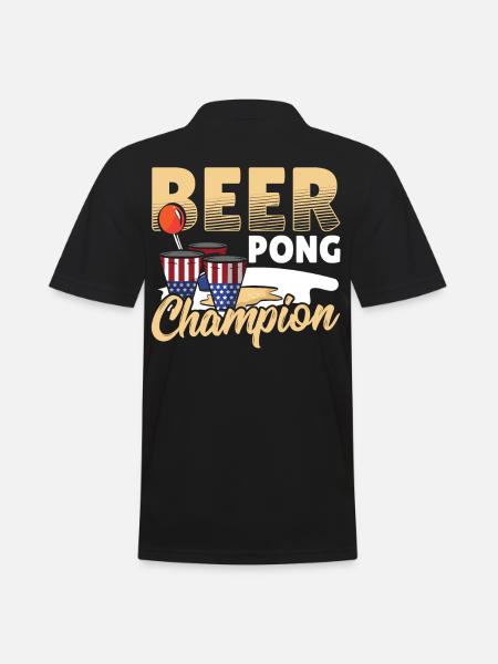 BEER PONG CHAMPION - Men's Polo Shirt - black