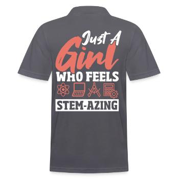 Steminist Science Technologie Droits des femmes - Polo Homme - charbon - Dos - Nico (186cm)