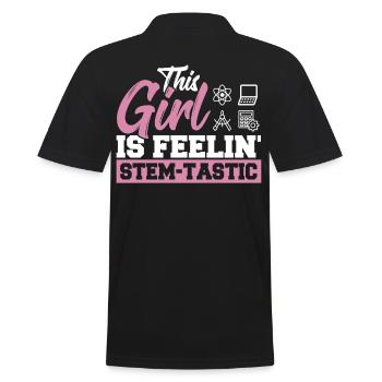 Steminist Science Technologie Mathématiques - Polo Homme - noir - Dos - Kai (181cm)