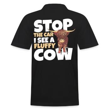 Highland Cattle Highland Cow Farmer Farm - Polo Homme - noir - Dos - Kai (181cm)