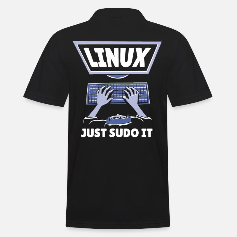Linux Just Sudo It Linux Computer Programmer - Men's Polo Shirt - black