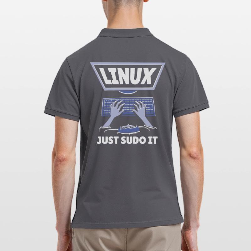 Linux Software Open Source Programmieren Programmi Männer Poloshirt