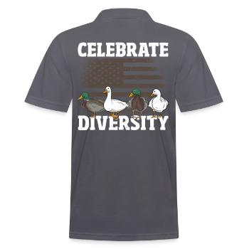 Enten Vielfalt Wasservogel - Männer Poloshirt - Anthrazit - Hinten - Nico (186cm)