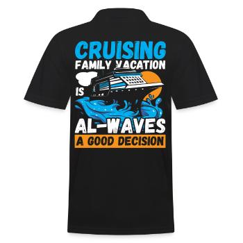 Kreuzfahrt Familienurlaub Schifffahrt Reise Urlaub - Männer Poloshirt - Schwarz - Hinten - Kai (181cm)