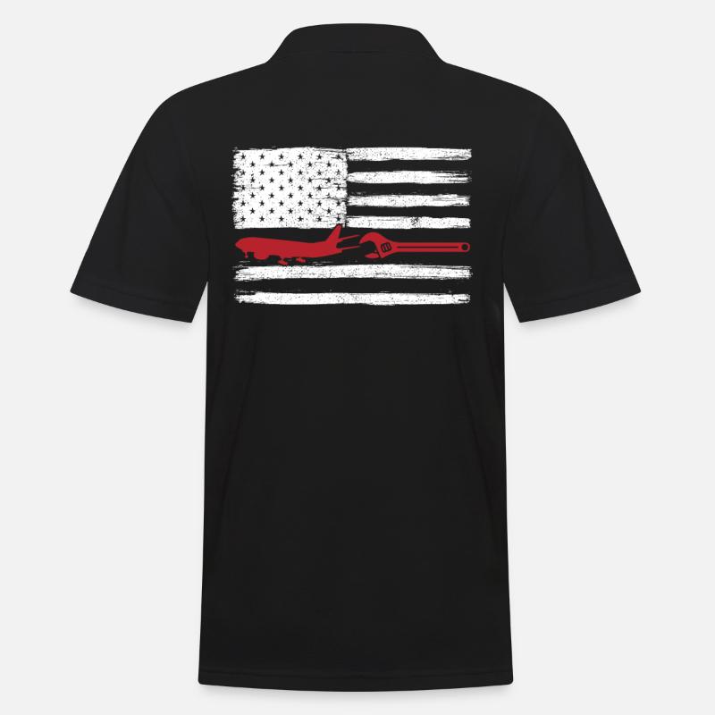 Flugzeugmechaniker Luftfahrttechniker - Männer Poloshirt - Schwarz