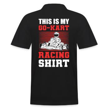 C’est ma chemise de course de kart go go kart racing - Polo Homme - noir - Dos - Kai (181cm)