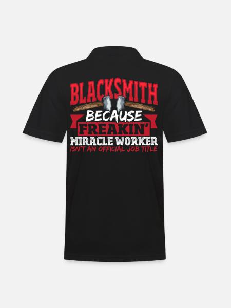 Blacksmith Official Job Title Blacksmithing - Men's Polo Shirt - black