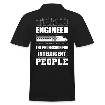 Train Engineer The Profession For Intelligent - Men's Polo Shirt - black - Back - Kai (181cm)