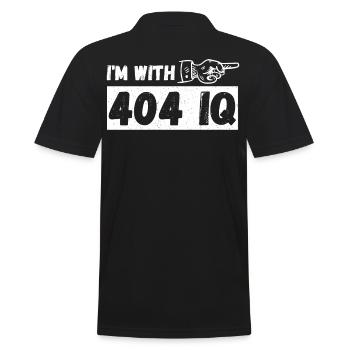 I'm with Stupid 404 Error Programmer Coding - Männer Poloshirt - Schwarz - Hinten - Kai (181cm)