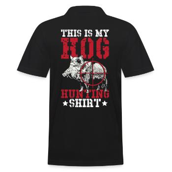 This Is My Hog Hunting Shirt Hog Slayer Wild Boar - Männer Poloshirt - Schwarz - Hinten - Kai (181cm)
