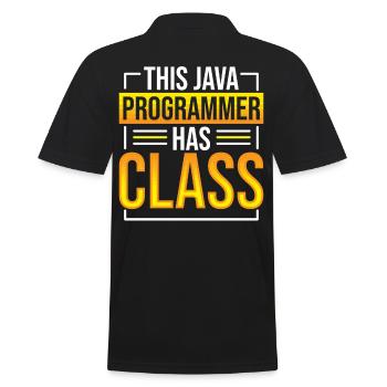 This Java Programmer has Class Programming Coding - Männer Poloshirt - Schwarz - Hinten - Kai (181cm)