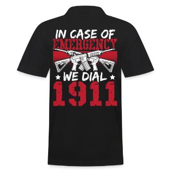2nd Amendment Gun Rights Gun Lover - Men's Polo Shirt - black - Back - Kai (181cm)