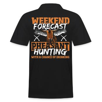 Weekend Forecast Pheasant Hunting With A Chance - Men's Polo Shirt - black - Back - Kai (181cm)