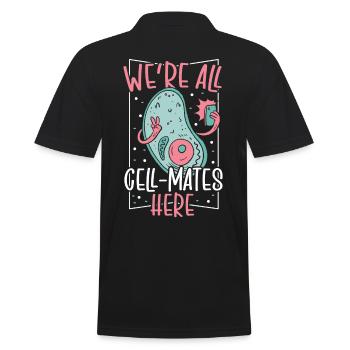 Nous sommes tous des compagnons de cellule ici Microbiologie - Polo Homme - noir - Dos - Kai (181cm)