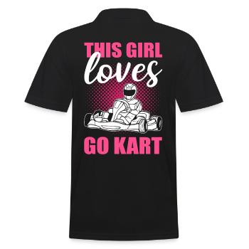 This Girl loves Go Kart Go-Kart Racing - Men's Polo Shirt - black - Back - Kai (181cm)