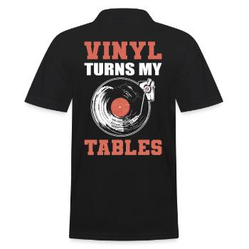 Le vinyle renverse mes tables Collectionneur de disques vinyles - Polo Homme - noir - Dos - Kai (181cm)
