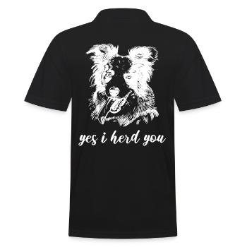 Oui je vous garde border collie chien de troupeau - Polo Homme - noir - Dos - Kai (181cm)