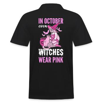 En octobre, même les sorcières portent un cancer du sein rose - Polo Homme - noir - Dos - Kai (181cm)