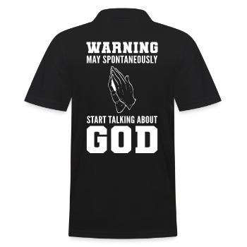 Peut spontanément commencer à parler de Dieu Pasteur - Polo Homme - noir - Dos - Kai (181cm)