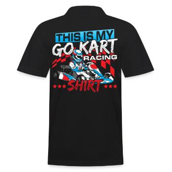 This Is My Go Kart Racing Shirt Go-Kart - Men's Polo Shirt - black - Back - Kai (181cm)