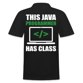 This Java Programmer has Class Programming Coding - Männer Poloshirt - Schwarz - Hinten - Kai (181cm)