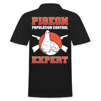 Pigeon Population Control Expert Pigeon Hunting - Männer Poloshirt - Schwarz - Hinten - Kai (181cm)