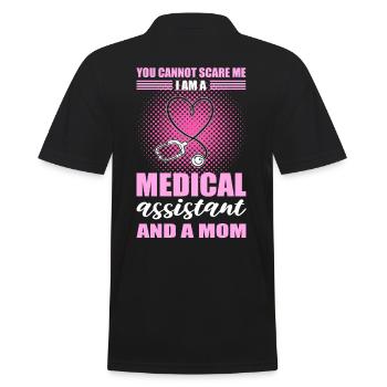 You Cannot Scare Me. I'm a Medical Assistant & a - Männer Poloshirt - Schwarz - Hinten - Kai (181cm)