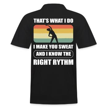 That’s What I Do. Make You Sweat Aerobics Fitness - Men's Polo Shirt - black - Back - Kai (181cm)