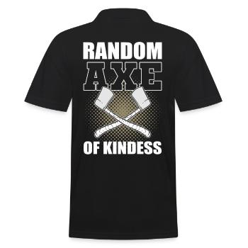Random Axe Of Kindness Woodcutter Woodworking - Männer Poloshirt - Schwarz - Hinten - Kai (181cm)