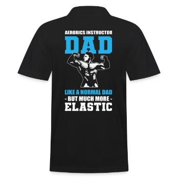 Aerobic Instructor Like A Normal Dad Fitness Coach - Men's Polo Shirt - black - Back - Kai (181cm)