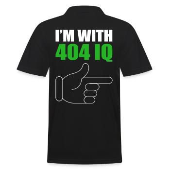 I'm with Stupid 404 Error Programmer Coding - Männer Poloshirt - Schwarz - Hinten - Kai (181cm)