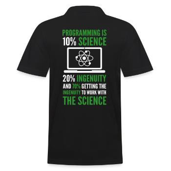 Programming is Science Computer Developer Coding - Männer Poloshirt - Schwarz - Hinten - Kai (181cm)