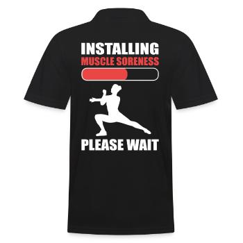 Installing Muscle Soreness Please Wait Aerobics - Men's Polo Shirt - black - Back - Kai (181cm)