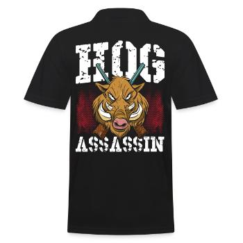 Hog Assassin Hog Hunting Wild Boar Hunter - Männer Poloshirt - Schwarz - Hinten - Kai (181cm)