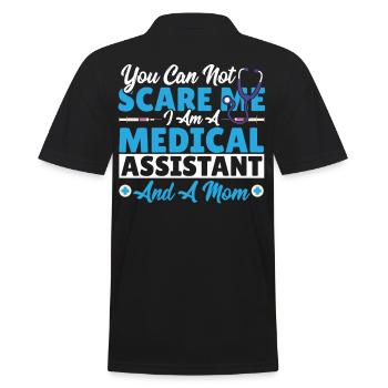 Vous ne pouvez pas me faire peur. Je suis assistante médicale - Polo Homme - noir - Dos - Kai (181cm)