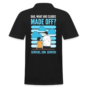 What Are Clouds Made Of Programming Programmer - Männer Poloshirt - Schwarz - Hinten - Kai (181cm)