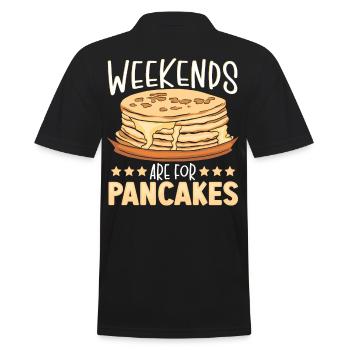 Les week-ends sont pour les crêpes Brunch aux crêpes - Polo Homme - noir - Dos - Kai (181cm)
